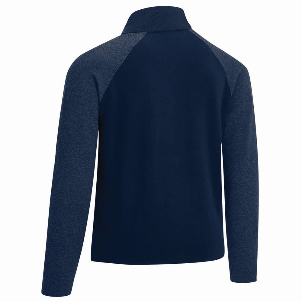 Comfy All Day Callaway Raglan 1/4 zip Long Sleeve Mock - Navy