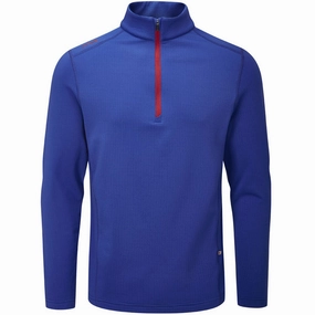 Ping Edwin 1/2 Zip Pullover - Blue Surf Breathable Material