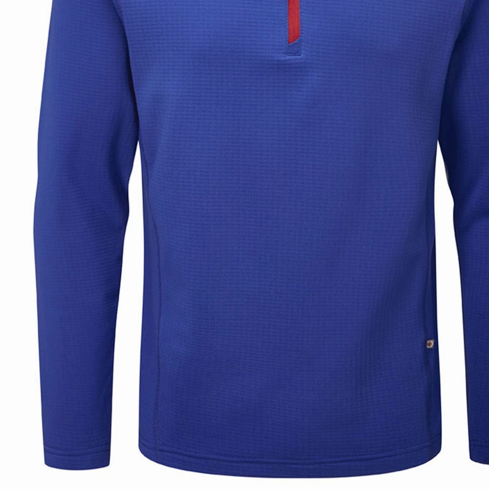Ping Edwin 1/2 Zip Pullover - Blue Surf Embroidered Logo Urban Essential