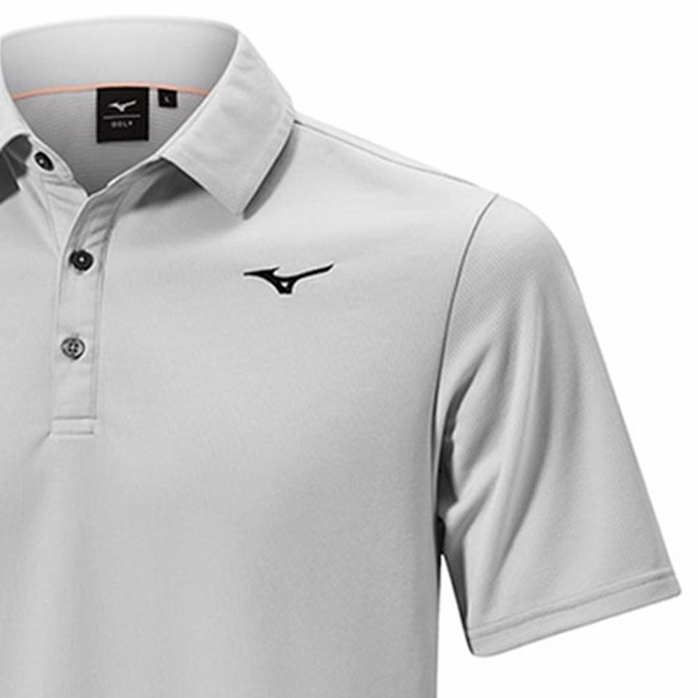 Minimalist Layer Mizuno Breath Thermo Winter Polo Shirt - Grey