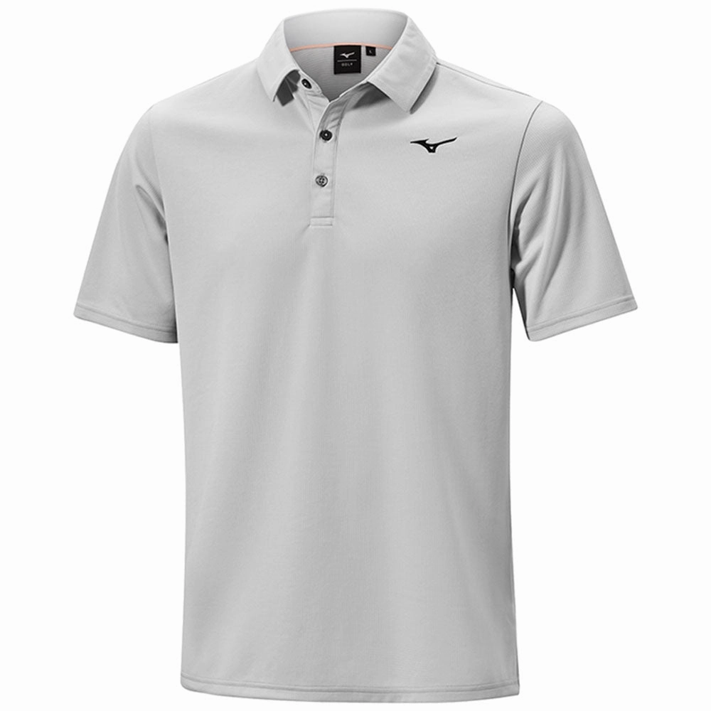 Mizuno Breath Thermo Winter Polo Shirt - Grey Scoop neck femininity Minimal Style Trend