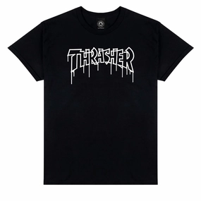 Urban Casual Thrasher One-Liner T-Shirt - Black