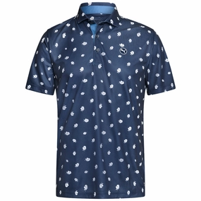 Workout Puma Pure Love Birdies Polo Shirt - Deep Navy/White Glow