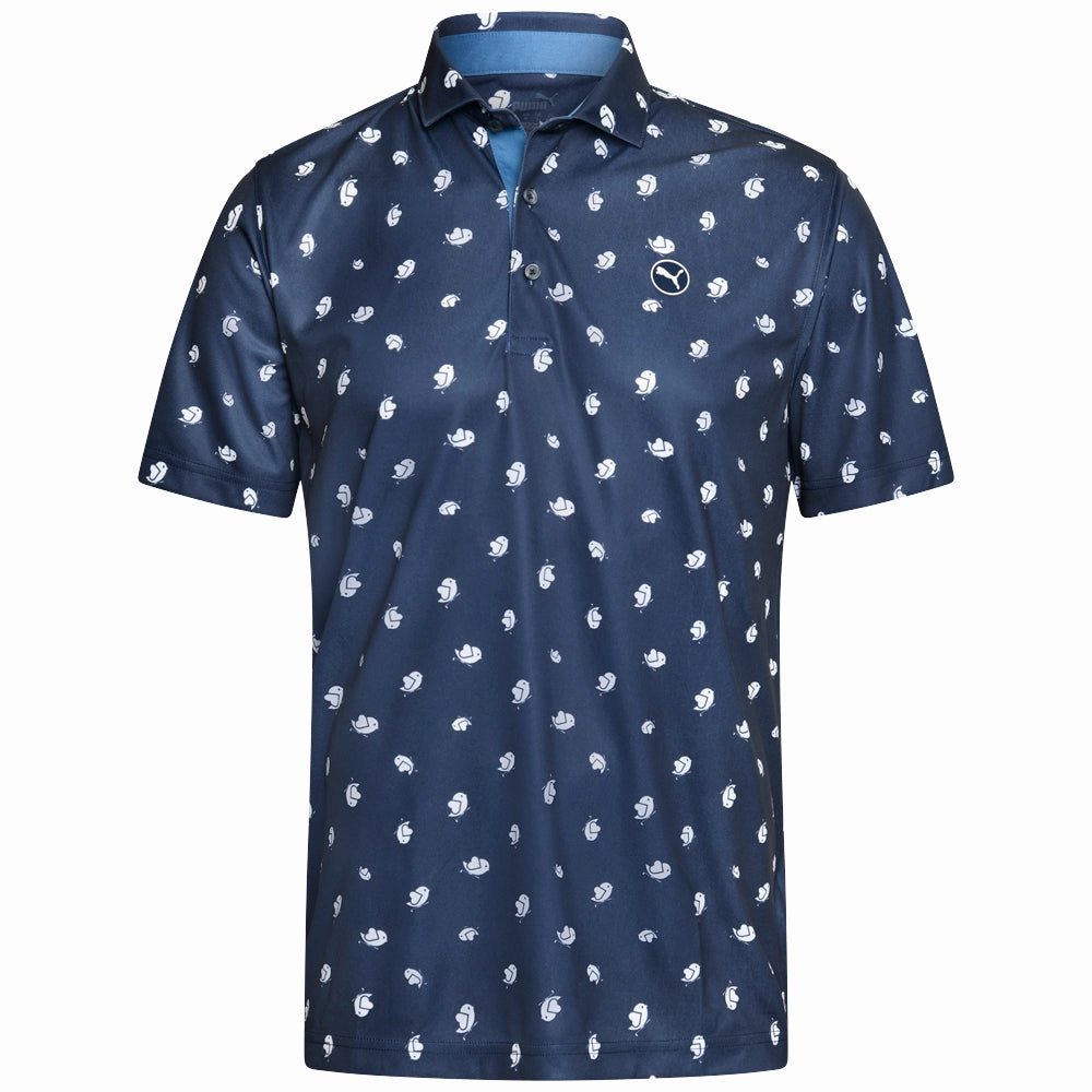 Workout Puma Pure Love Birdies Polo Shirt - Deep Navy/White Glow