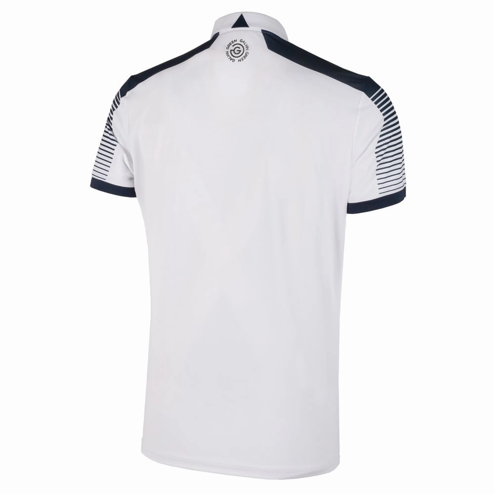 No Fade Technology Galvin Green Marcus Polo Shirt V8  - White/Navy