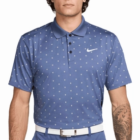 Nike Tour Men's Dri-FIT Polo Shirt - Diffused Blue/White Easy and Relaxed Low Profile Silhouette