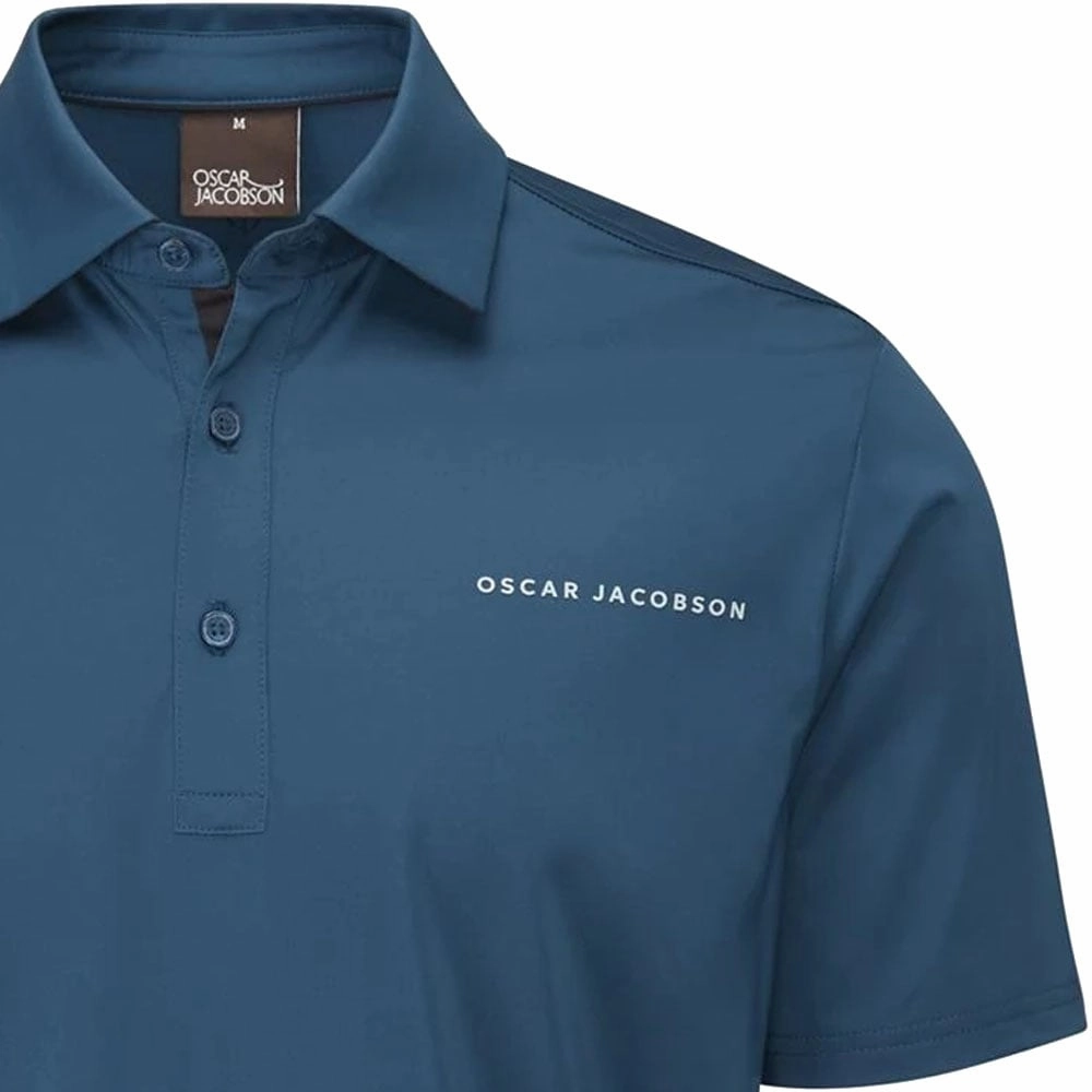 Simple Yet Elegant Breathable knit Oscar Jacobson Chap II Tour Polo Shirt - Teal/Black