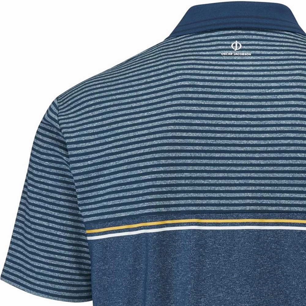 Oscar Jacobson Whitby Polo Shirt - Teal Marl Seasonal top