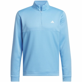 appropriate for weekdays adidas Textured 1/4 Zip Pullover - Semi Blue Burst