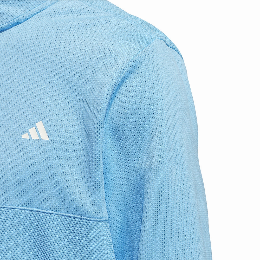 adidas Textured 1/4 Zip Pullover - Semi Blue Burst product swimming suitability Comfortable Fashion
