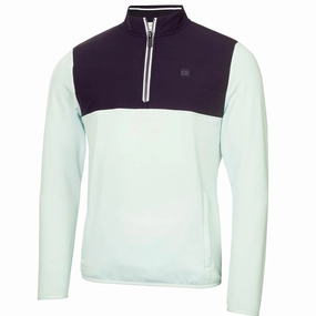 Comfortable Fashion Calvin Klein Atlantic Hybrid 1/2 Zip Pullover - Light Jade