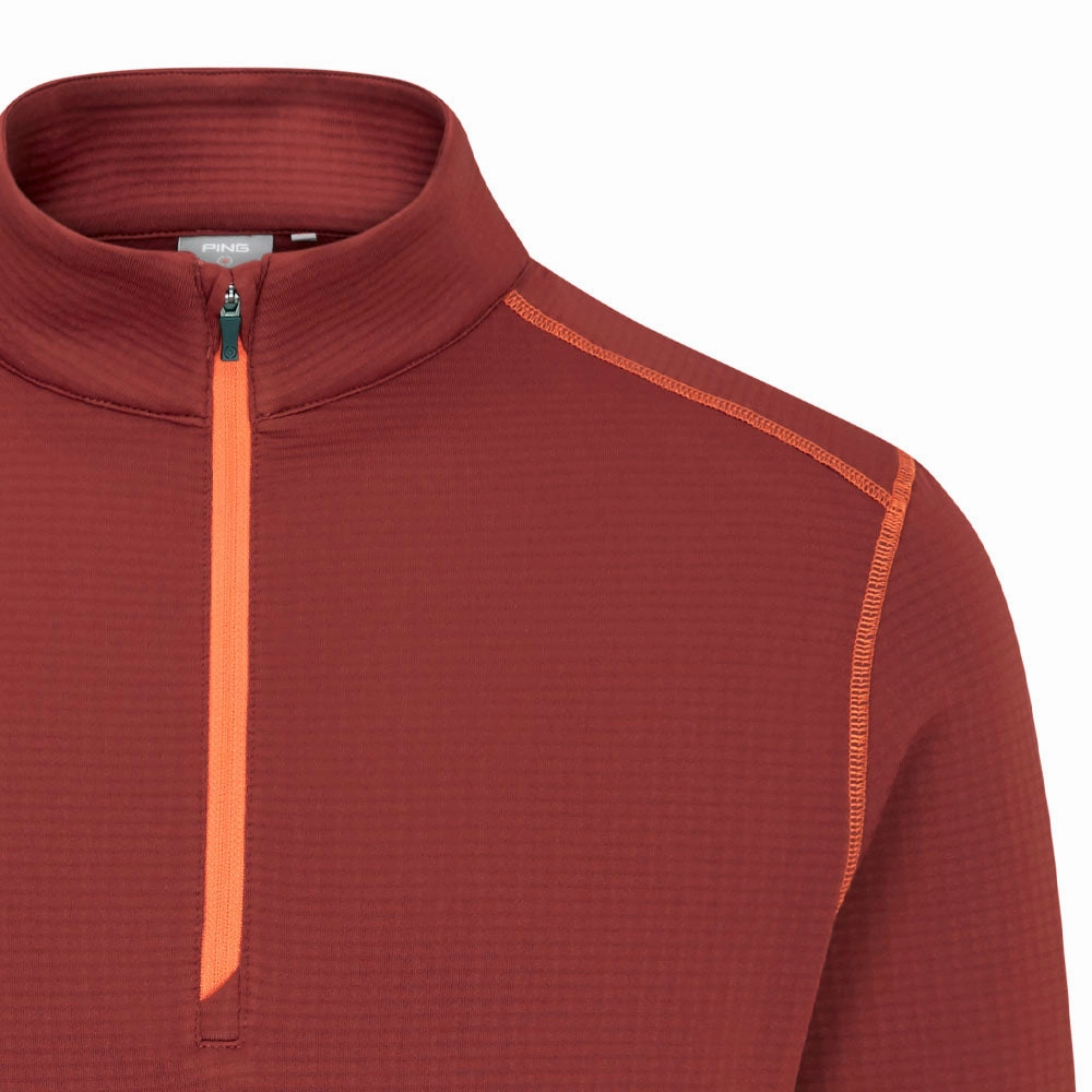 Generic Fashionable Design Ping Edwin 1/2 Zip Pullover - Brick