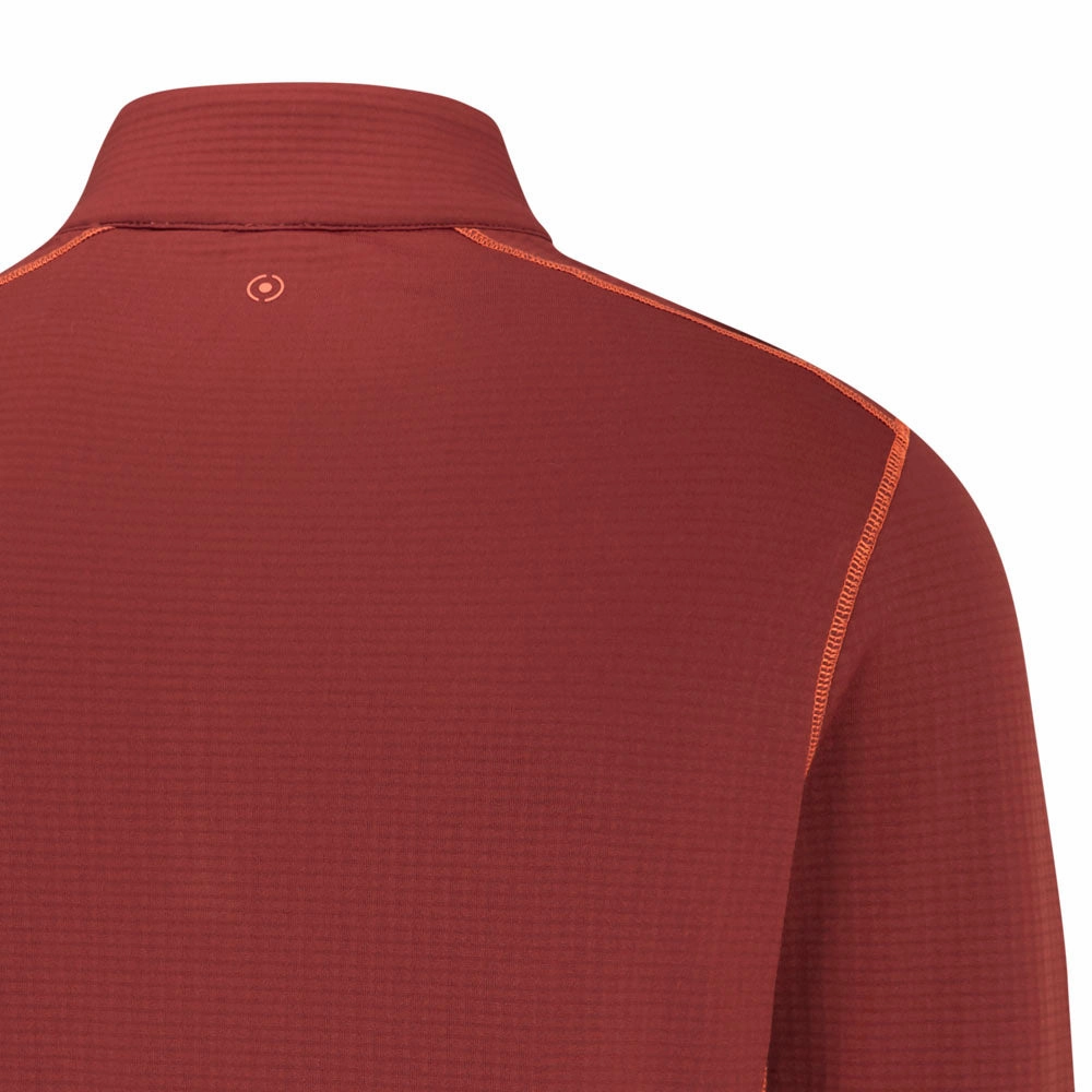 Timeless Layer scarf accents Ping Edwin 1/2 Zip Pullover - Brick