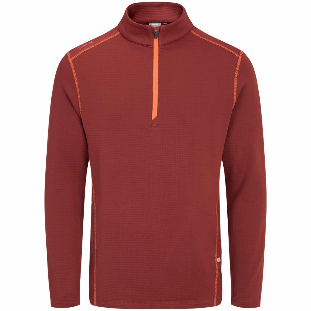 Designer Ping Edwin 1/2 Zip Pullover - Brick