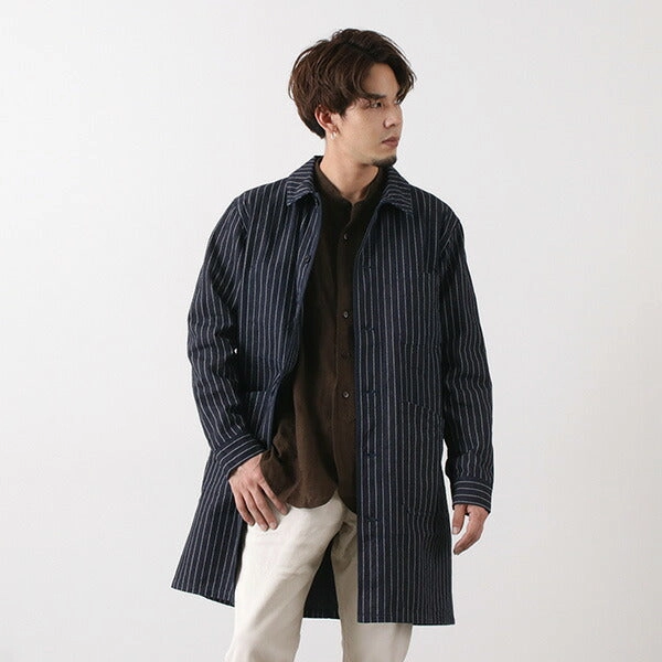 FOB FACTORY / F2408 French Wabash Denim Coat Non Bulky Insulation