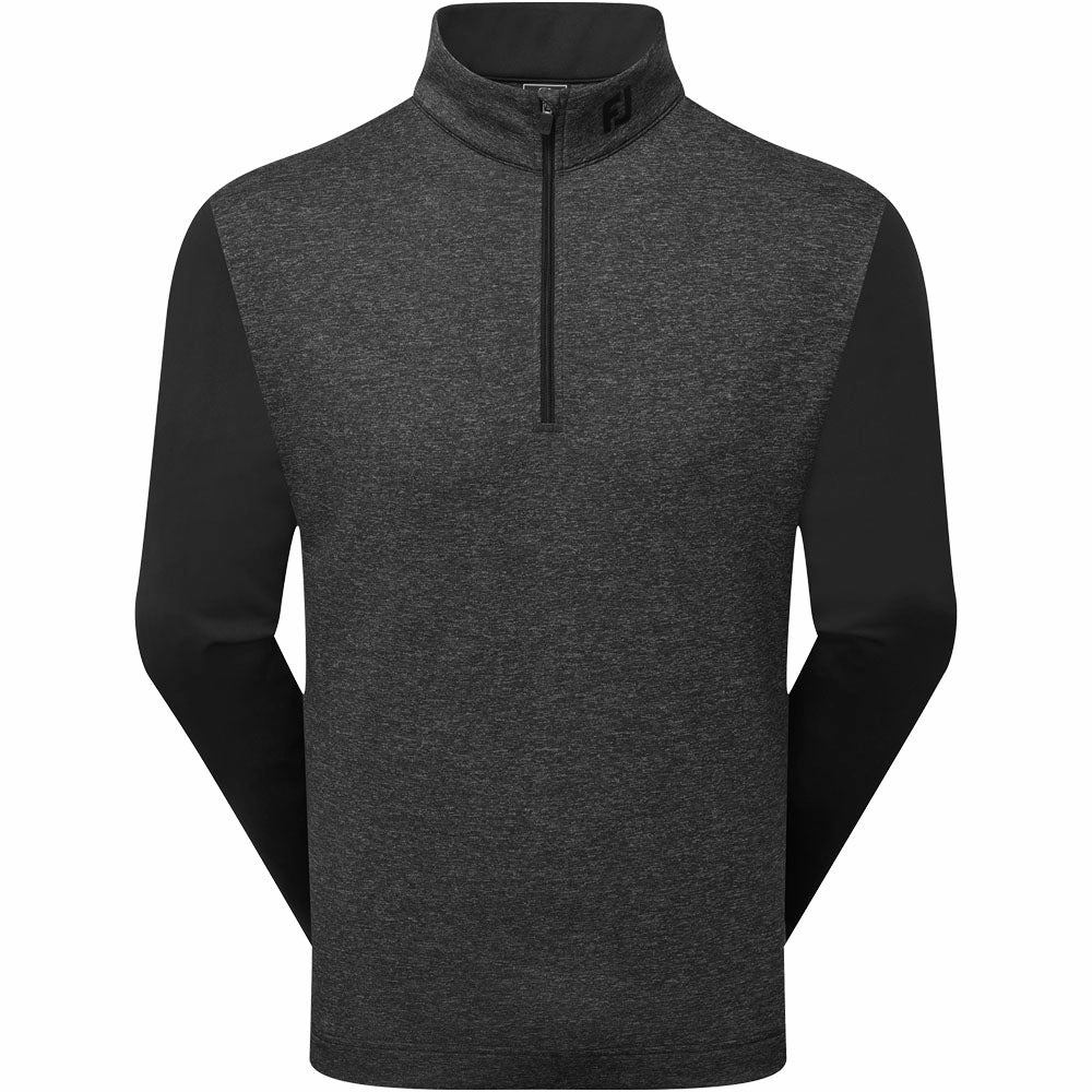 buckle accents FootJoy Tonal Heather Chill-Out Pullover - Black