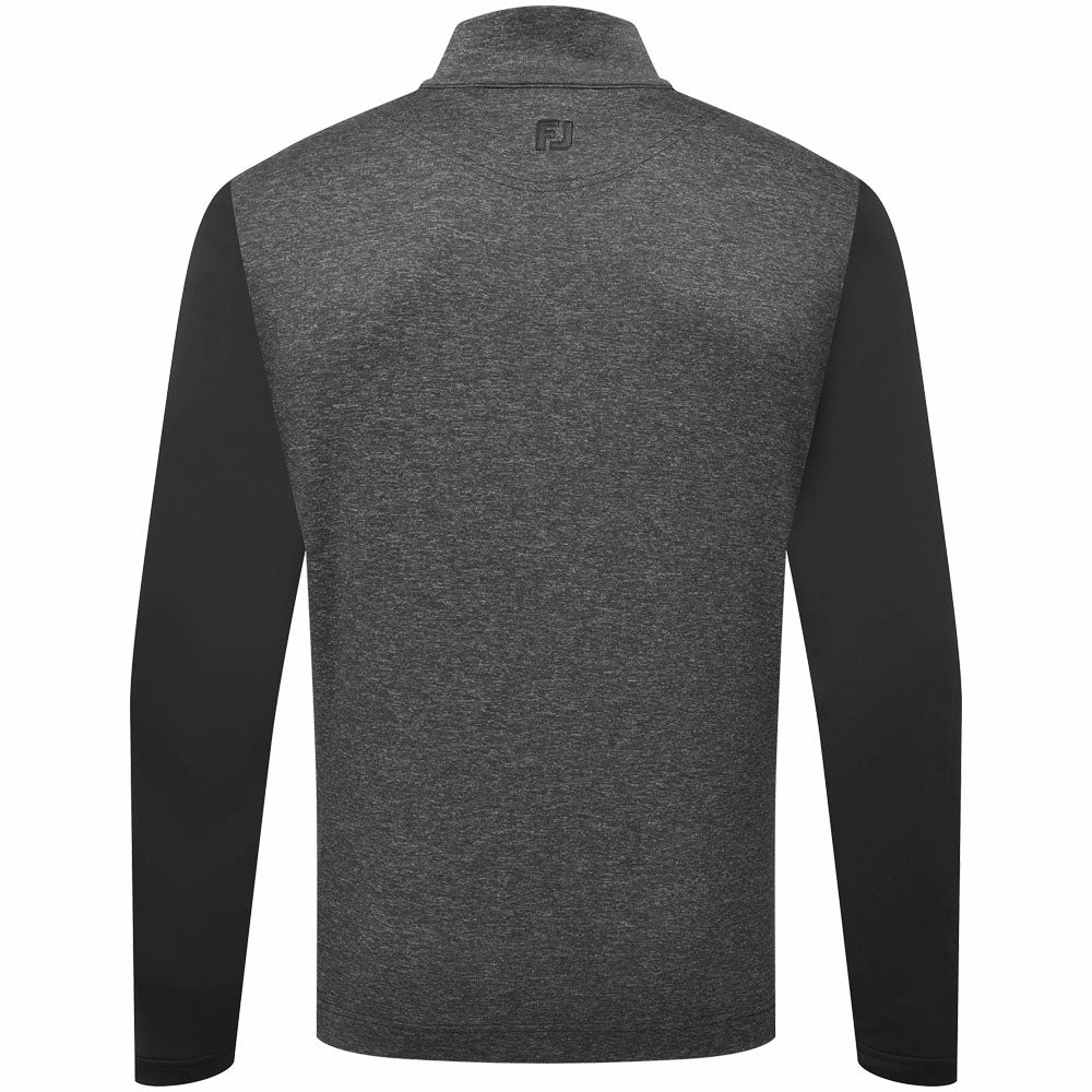 Chic Layer Easy iron FootJoy Tonal Heather Chill-Out Pullover - Black