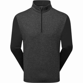 buckle accents FootJoy Tonal Heather Chill-Out Pullover - Black
