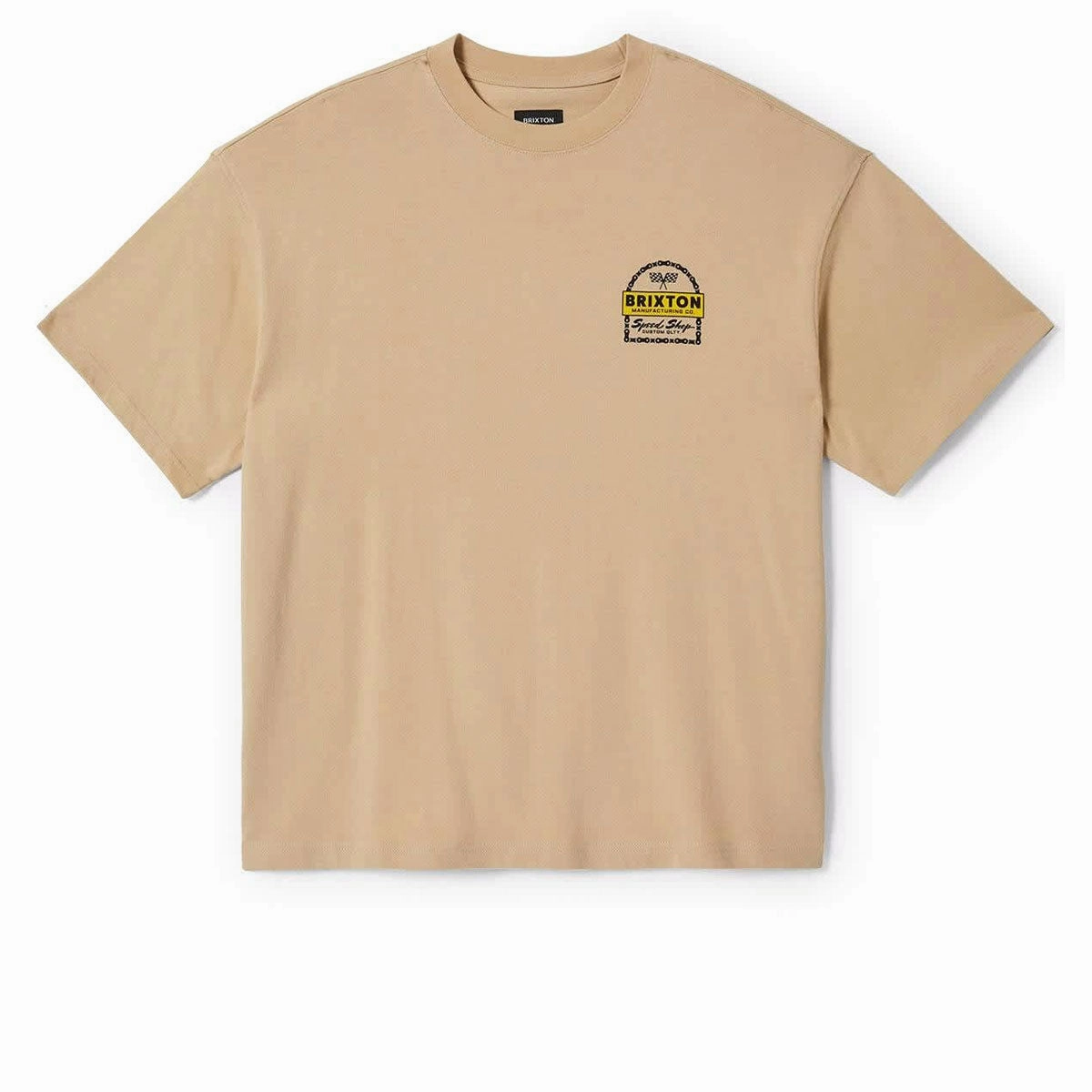 Quick Release Hem UV Protective Fabric Brixton Drayton Heavyweight Relaxed T-Shirt - Cream Classic Wash