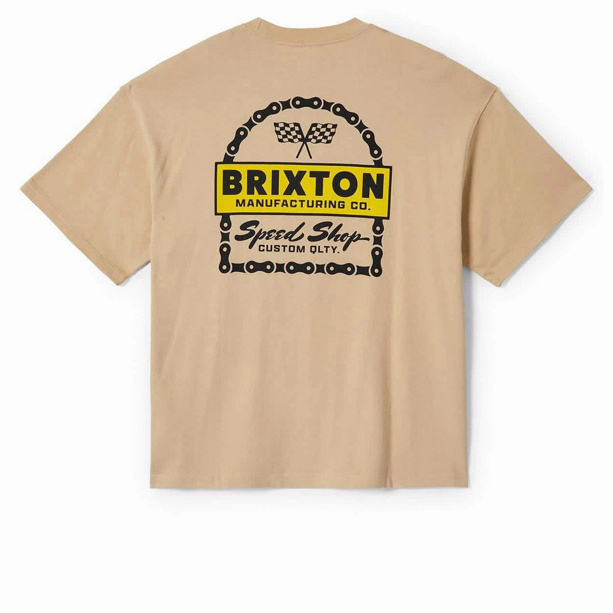 Summer Favorite Cozy And Warm Brixton Drayton Heavyweight Relaxed T-Shirt - Cream Classic Wash