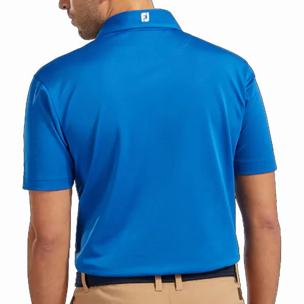 Durable Collar Construction FootJoy Stretch Pique Solid Colour Polo Shirt - Royal
