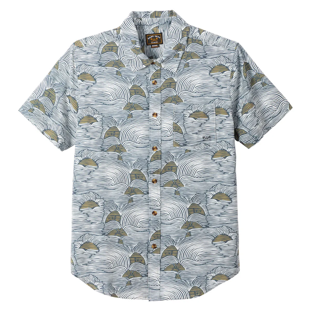 Layering Essential Dark Seas Bobby Shirt - Navy/Gold