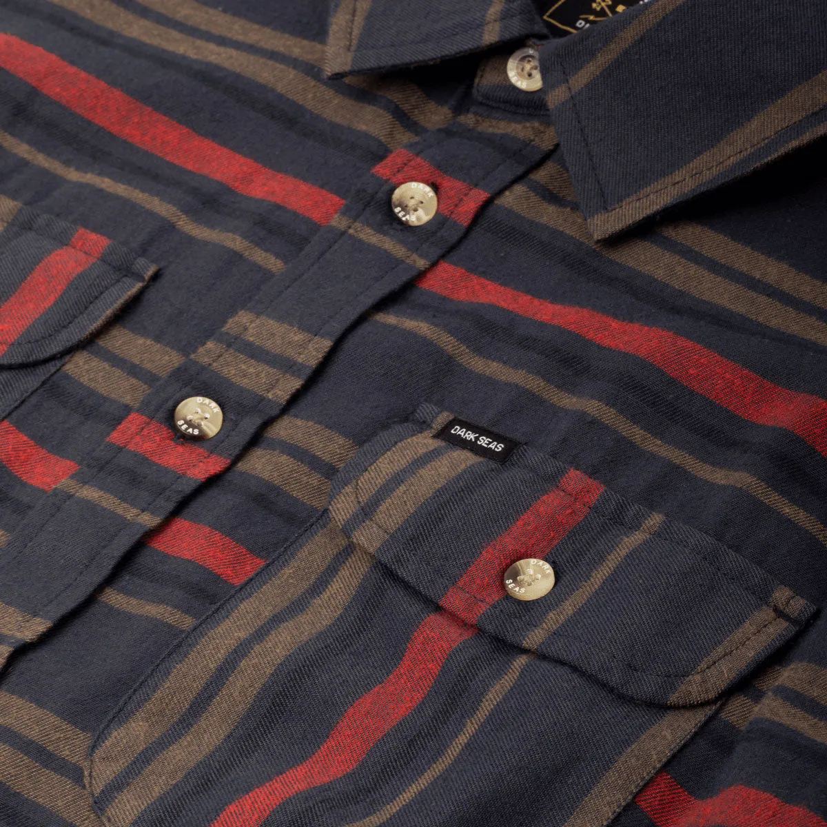Soft Touch Solid Color Dark Seas Briarcreek Long Sleeve Shirt - Navy