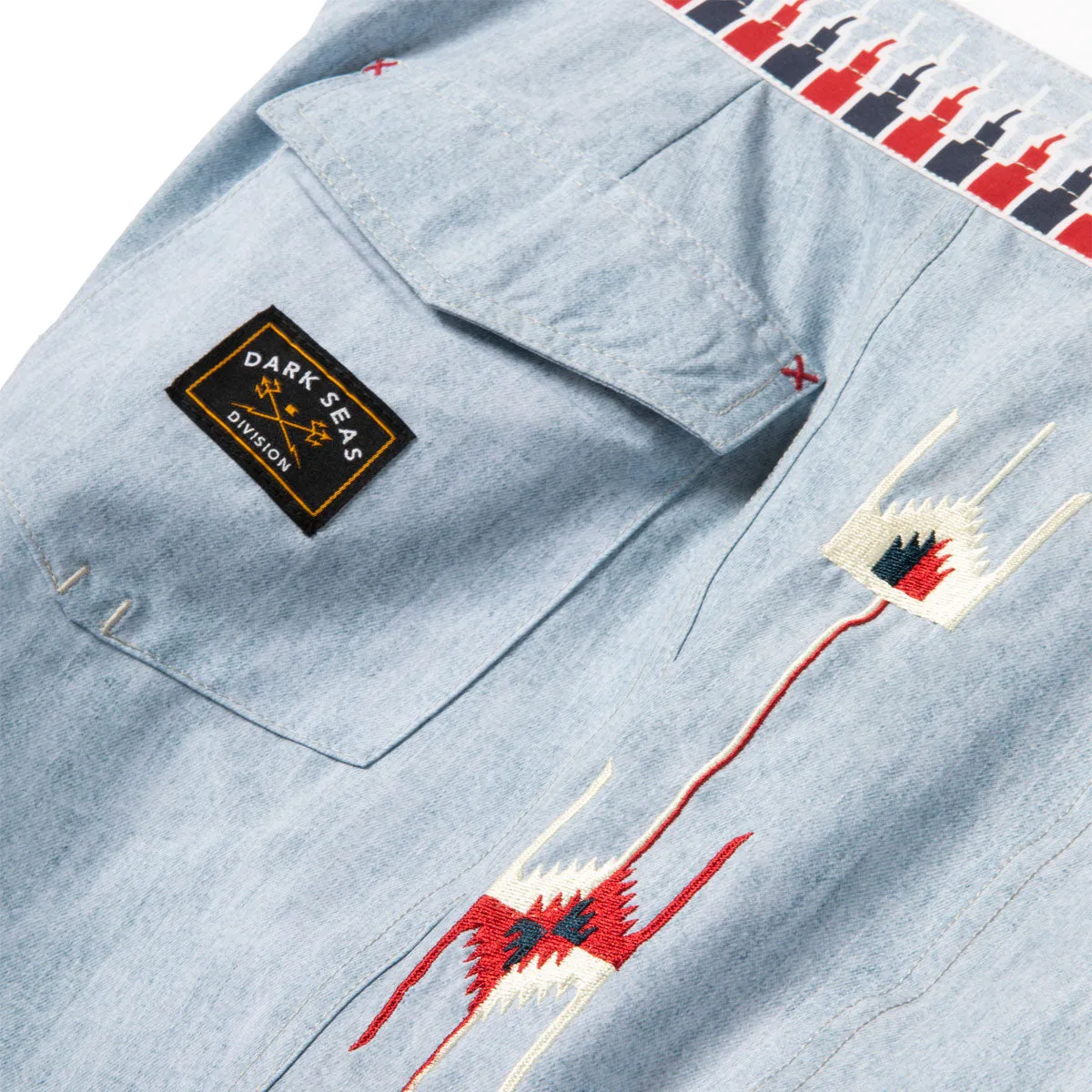 Dark Seas Everly Boardshorts - Denim Ultra Soft Texture Utility Style