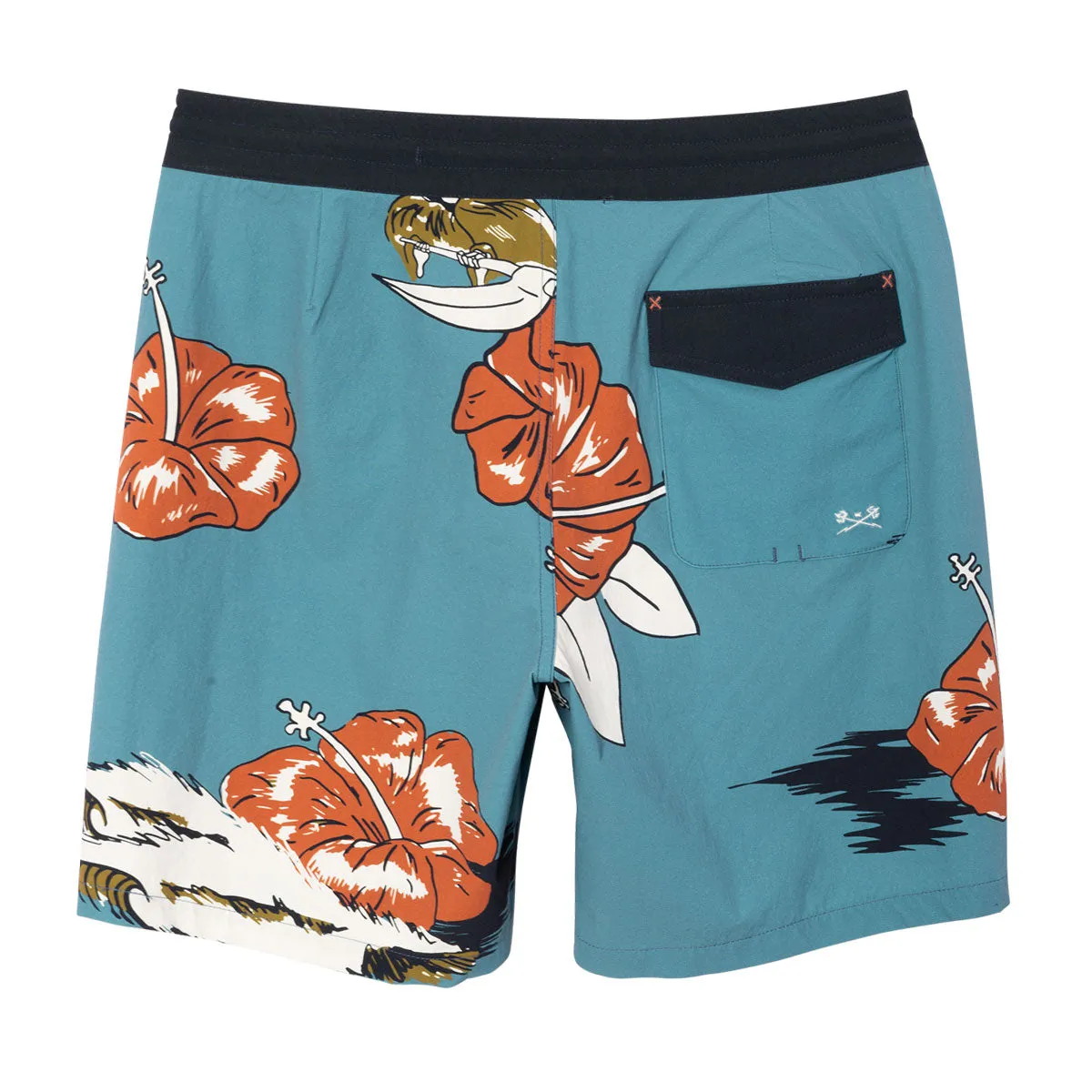 Dark Seas Harlan Boardshorts - Blue Side slits
