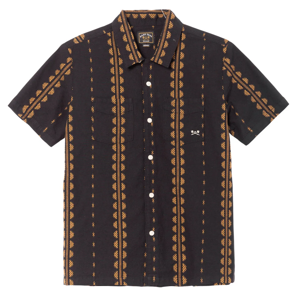 Dark Seas Paducah Shirt - Black Casual Hangout Checkered Look