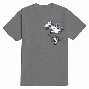 Dark Seas Hammer Pocket T-Shirt - Heather Grey Light Style