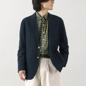 D.C.WHITE / Cotton Linen Summer Blazer Reinforced Shoulder Panels