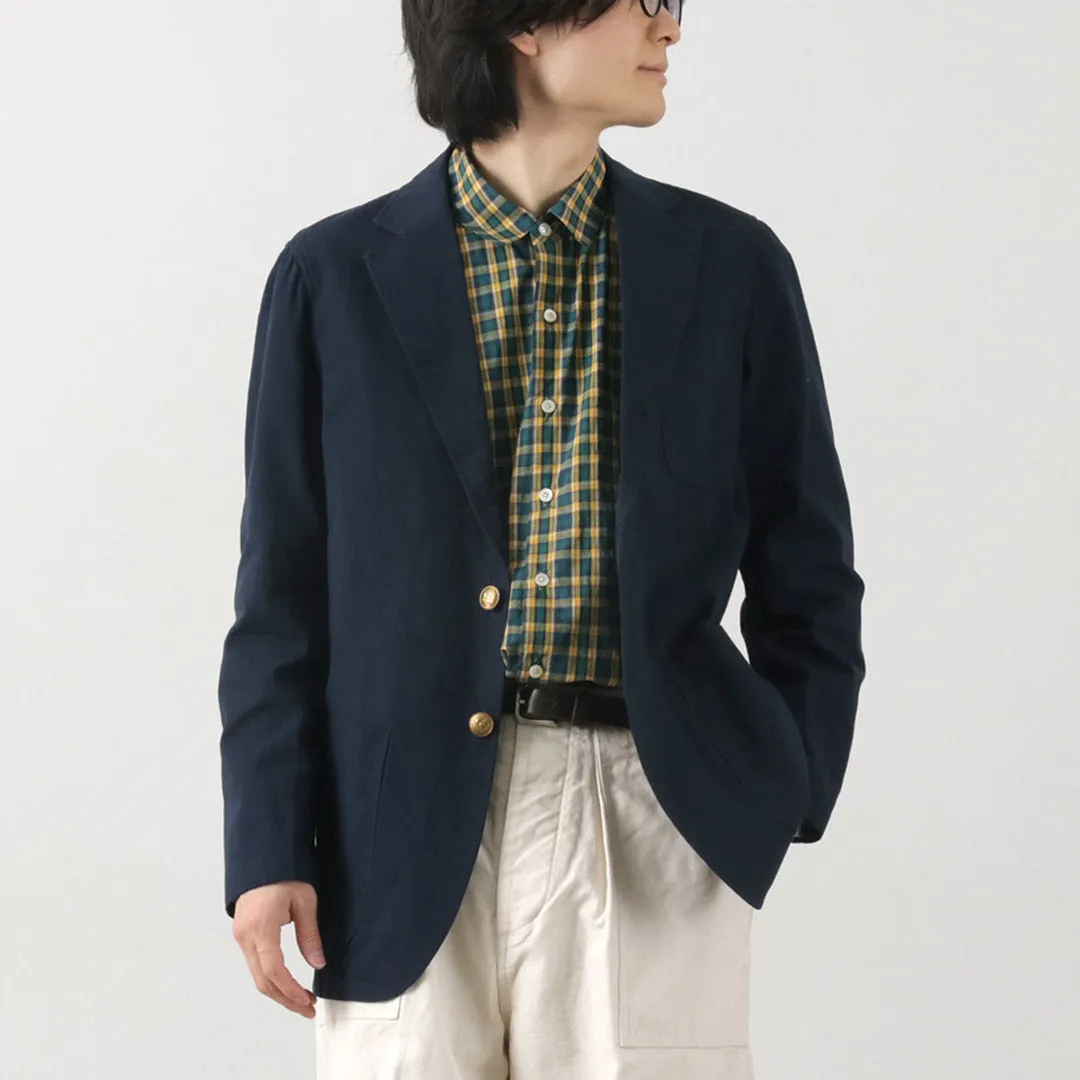 D.C.WHITE / Cotton Linen Summer Blazer ReinforcedElbows