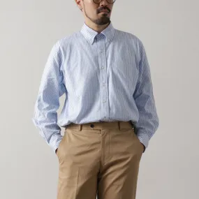 Fitted Silhouette D.C.WHITE / Ivy Stripe Button Down Shirt