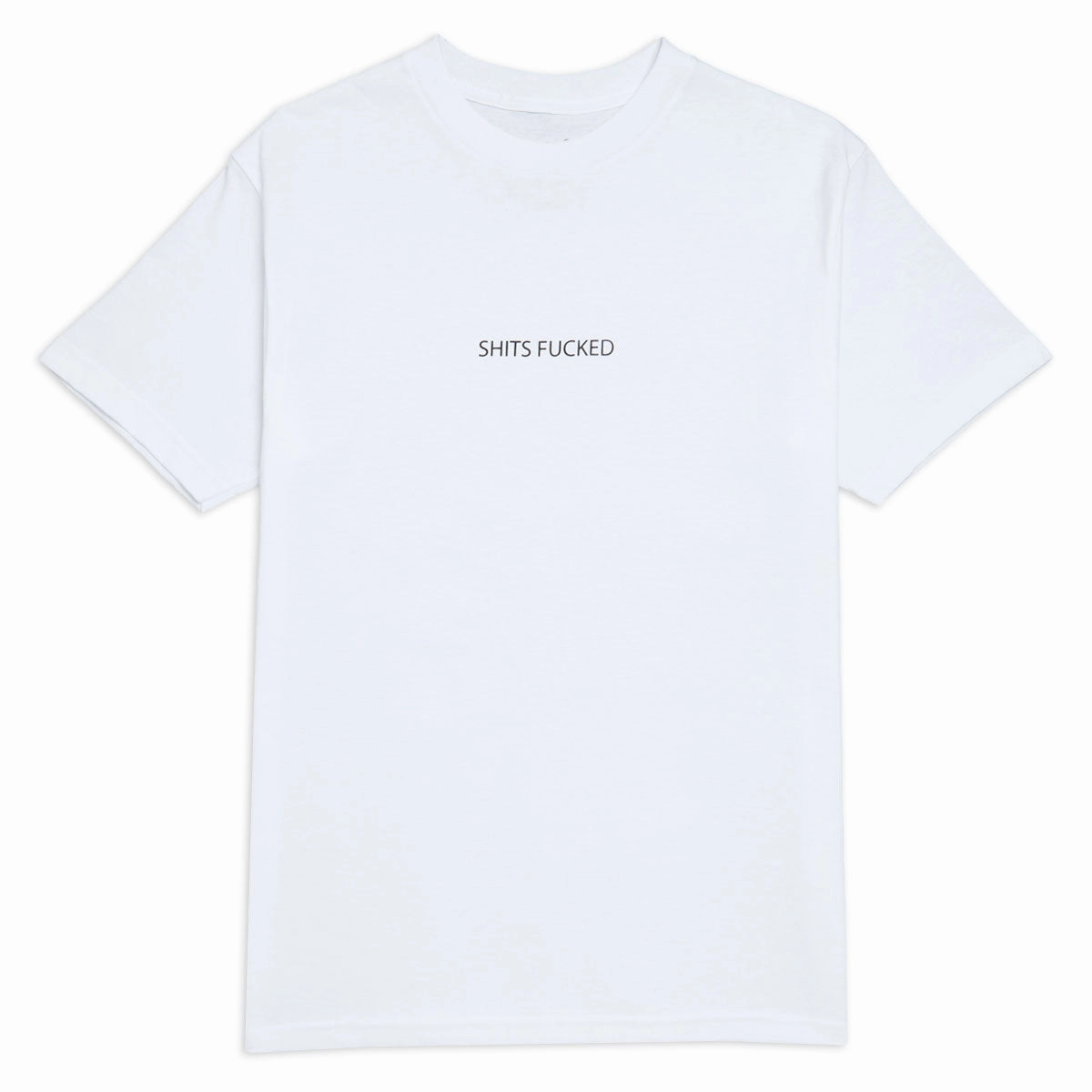 brandable Basic Piece Designer Trash Shits Fucked T-Shirt - White
