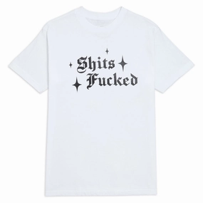 Designer Trash Sparkle T-Shirt - White Beaded details Fresh Outfit Style