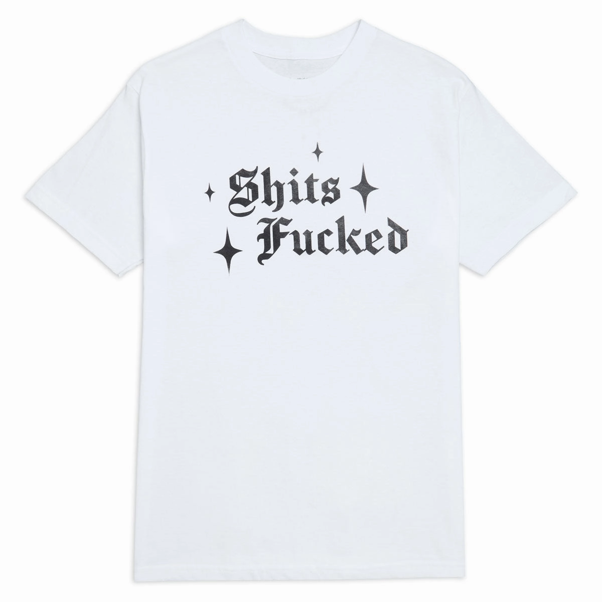 Designer Trash Sparkle T-Shirt - White Sleek Fit suitable for all genders