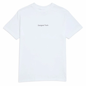 Designer Trash T-Shirt - White Trendy Look Glossy Look