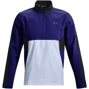 Under Armour Storm Windstrike 1/2 Zip Jacket - Bauhaus Blue Elasticized Edging Airtight Seam Sealing