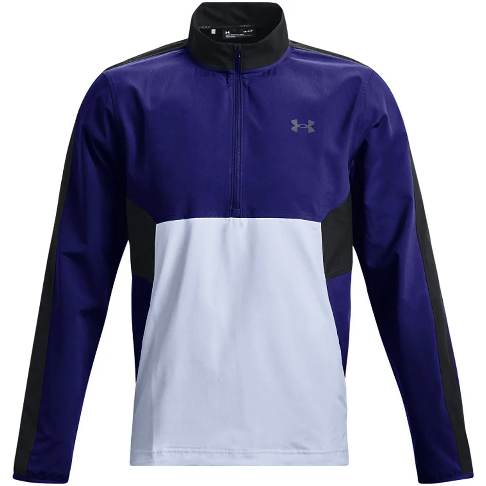 Under Armour Storm Windstrike 1/2 Zip Jacket - Bauhaus Blue Elasticized Edging Airtight Seam Sealing