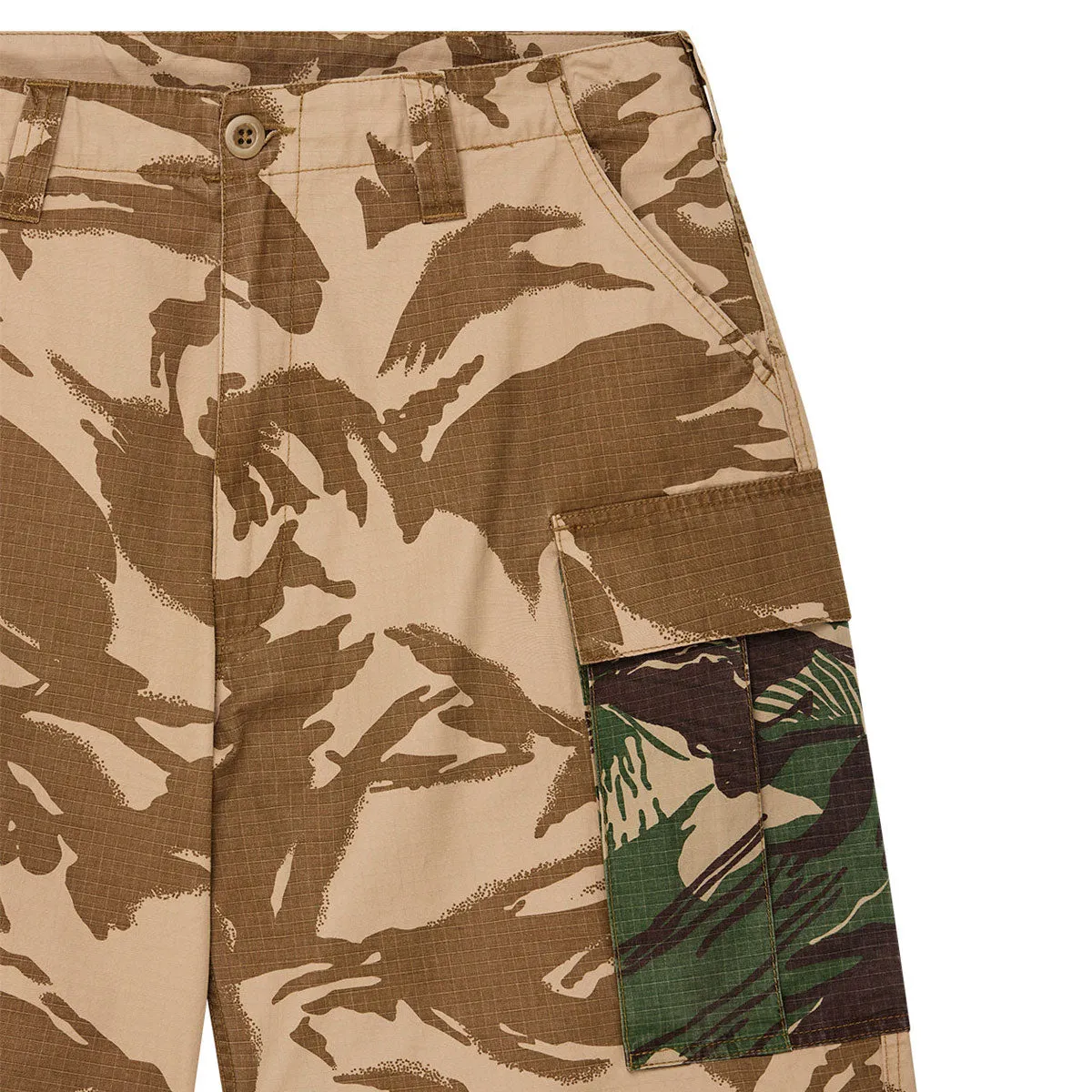 Recycled Material sweater Deus Ex Machina Arts And Crafts Cargo Shorts - Desert Camo