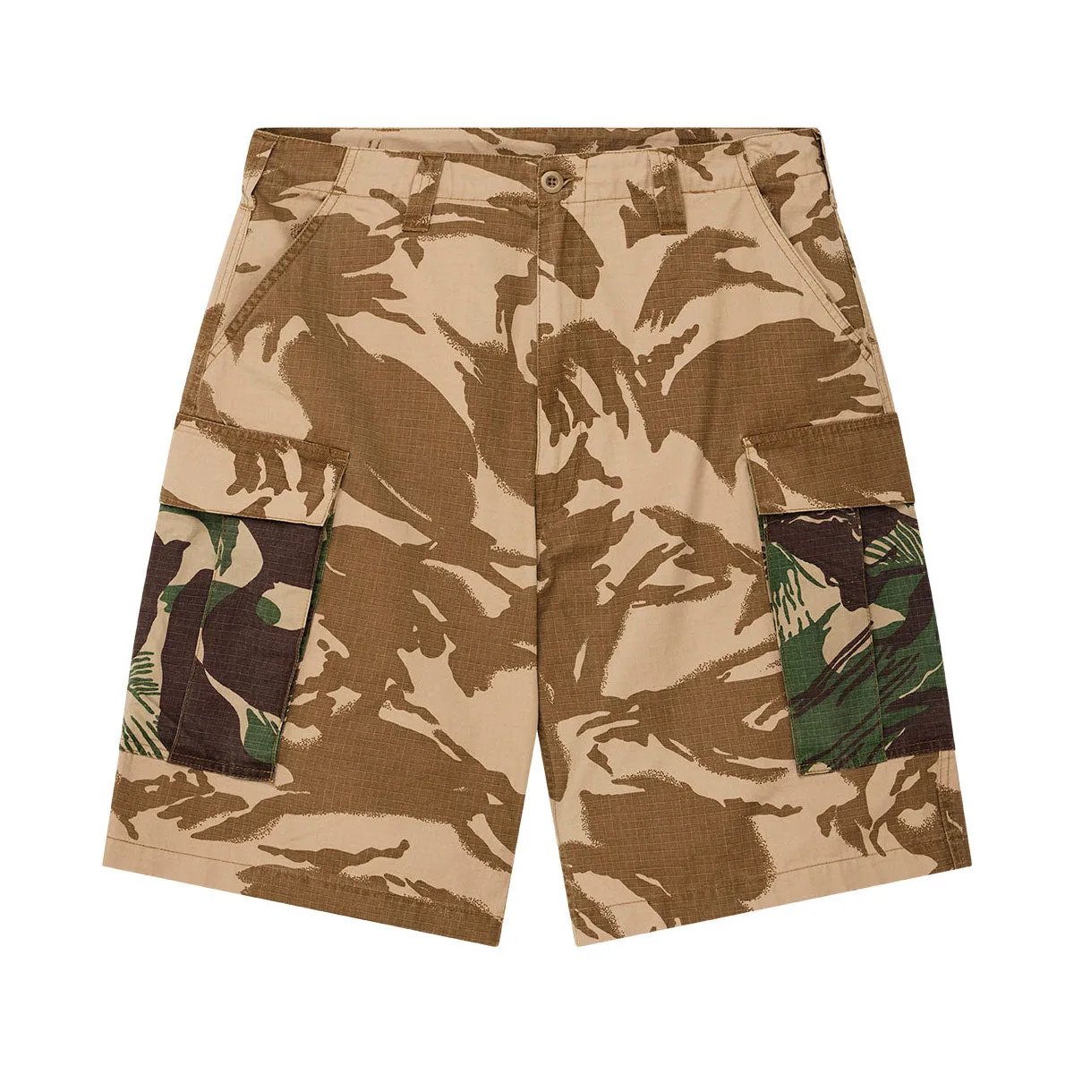 Deus Ex Machina Arts And Crafts Cargo Shorts - Desert Camo DoubleLayeredKnees