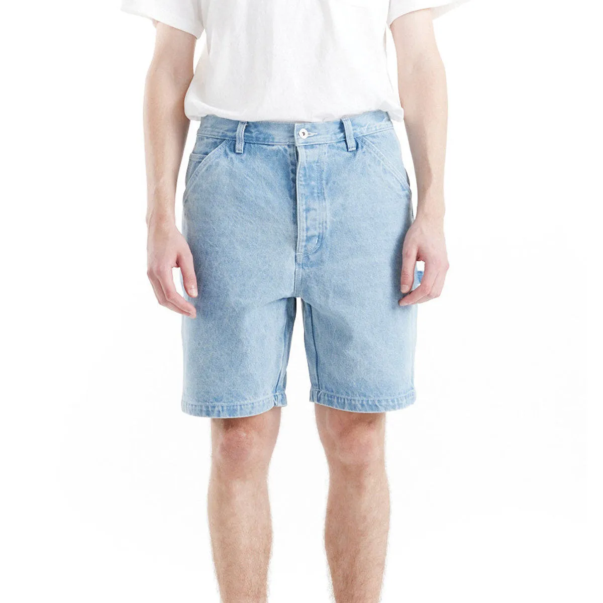 spandex blend Stain-Resistant Deus Ex Machina Big Fella Denim Shorts - Light Stone