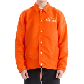 Polished Look Deus Ex Machina Engineer Nylon Coach Jacket - Tangerine Tango