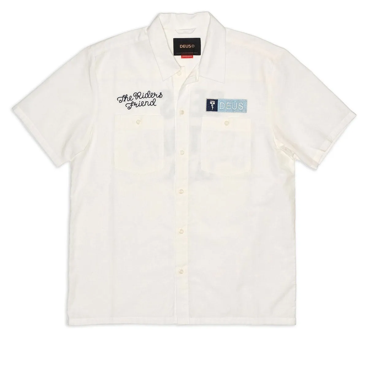 Deus Ex Machina Forecourt Shirt - Vintage White Sustainable production