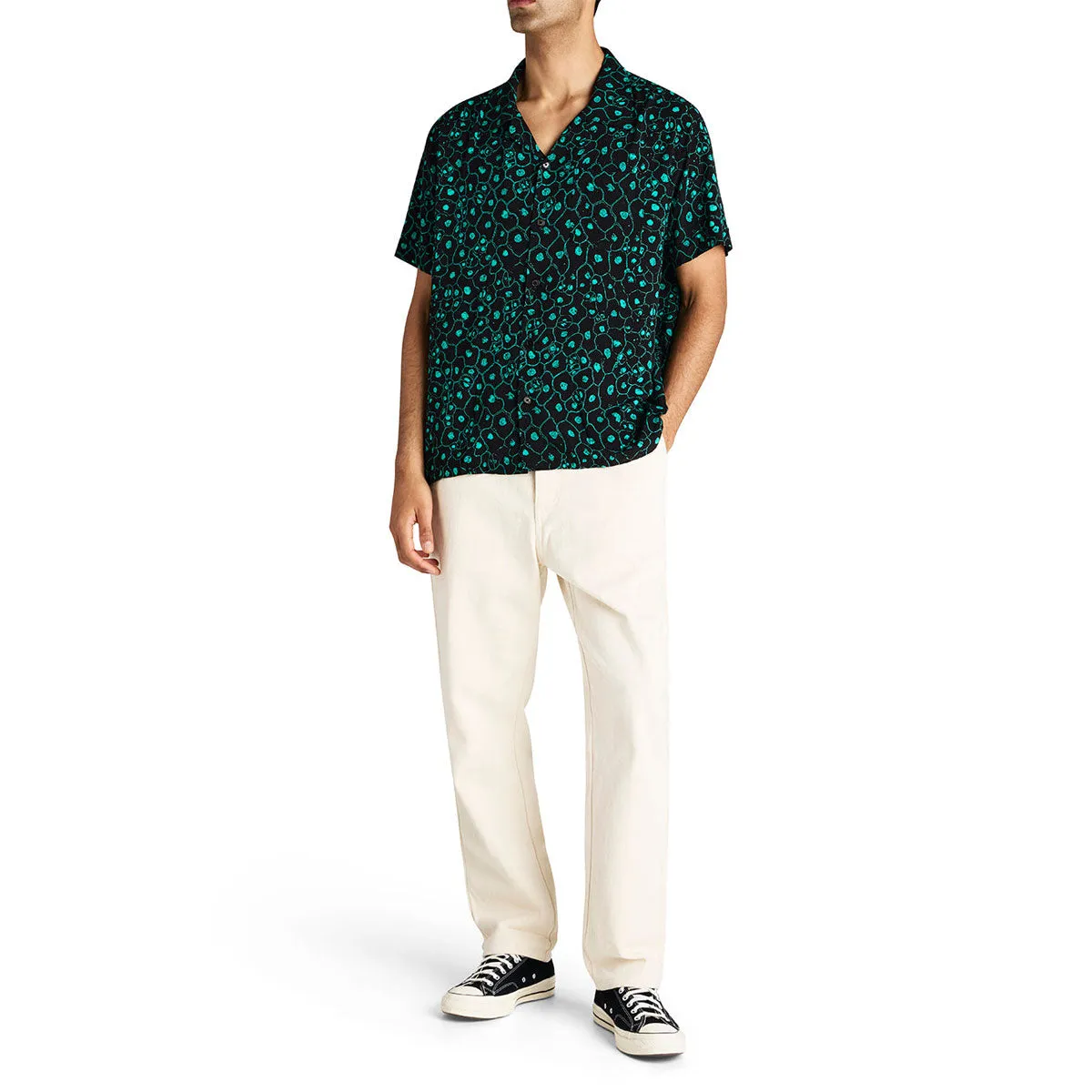 Deus Ex Machina Plant Cell Shirt - Biscay Green Non Chafe Seams