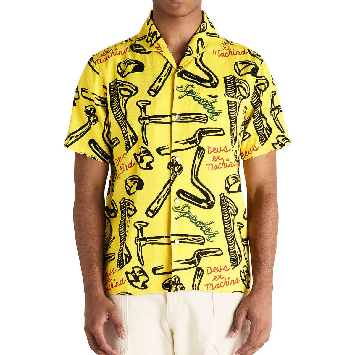 Deus Ex Machina Specter Tool Shirt - Canary Yellow Sleepwear Luxurious Feel