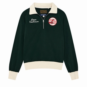 Deus Ex Machina Specter Zip Sweatshirt - Racing Green Artistic expression Frog like