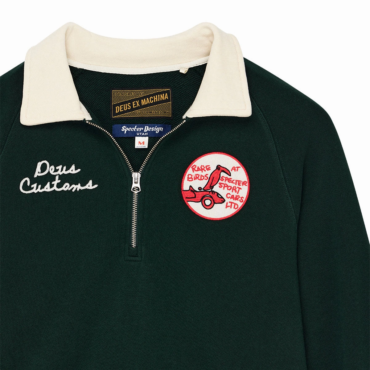 Mountain Wear Seasonal Wear Deus Ex Machina Specter Zip Sweatshirt - Racing Green
