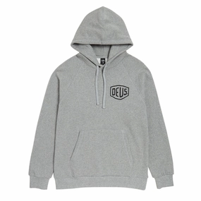 Odor Resistant Coating Deus Ex Machina Tokyo Address Hoodie - Grey Marle
